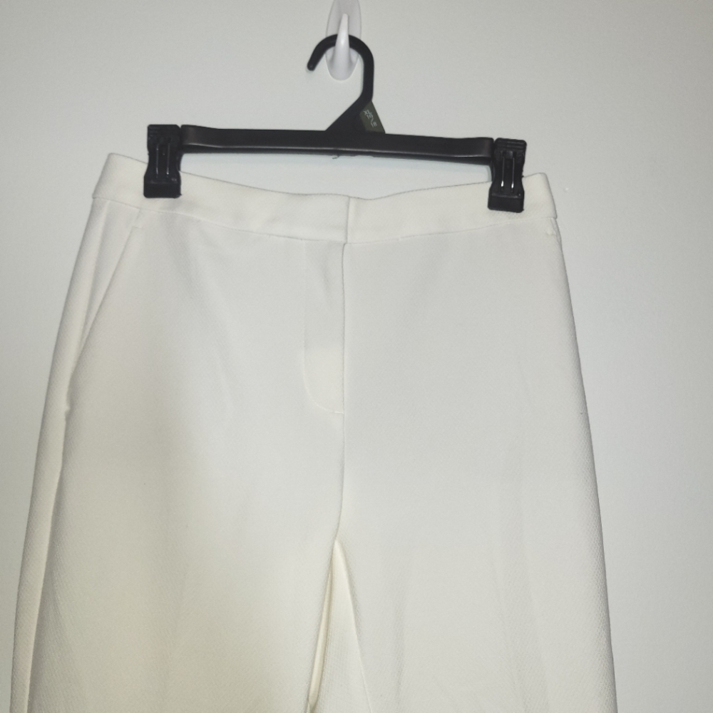 New Ann Taylor White High Rise Curvy Ankle Pants 2P - Picture 3 of 13